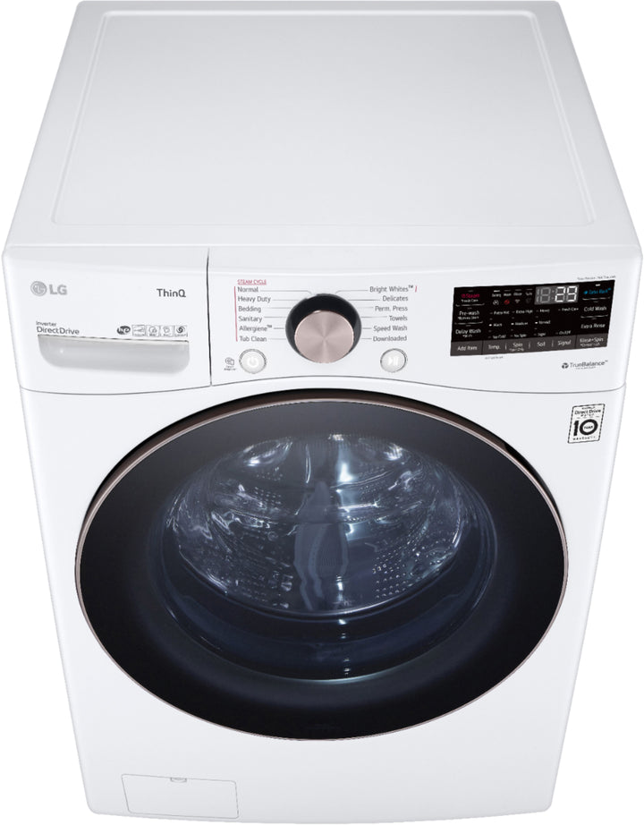 LG - 4.5 Cu. Ft. High-Efficiency Stackable Smart Front Load Washer with Steam and Built-In Intelligence - White_15