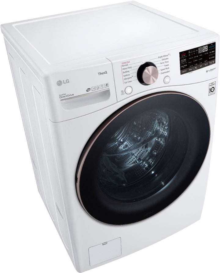 LG - 4.5 Cu. Ft. High-Efficiency Stackable Smart Front Load Washer with Steam and Built-In Intelligence - White_14