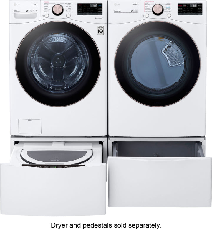 LG - 4.5 Cu. Ft. High-Efficiency Stackable Smart Front Load Washer with Steam and Built-In Intelligence - White_3
