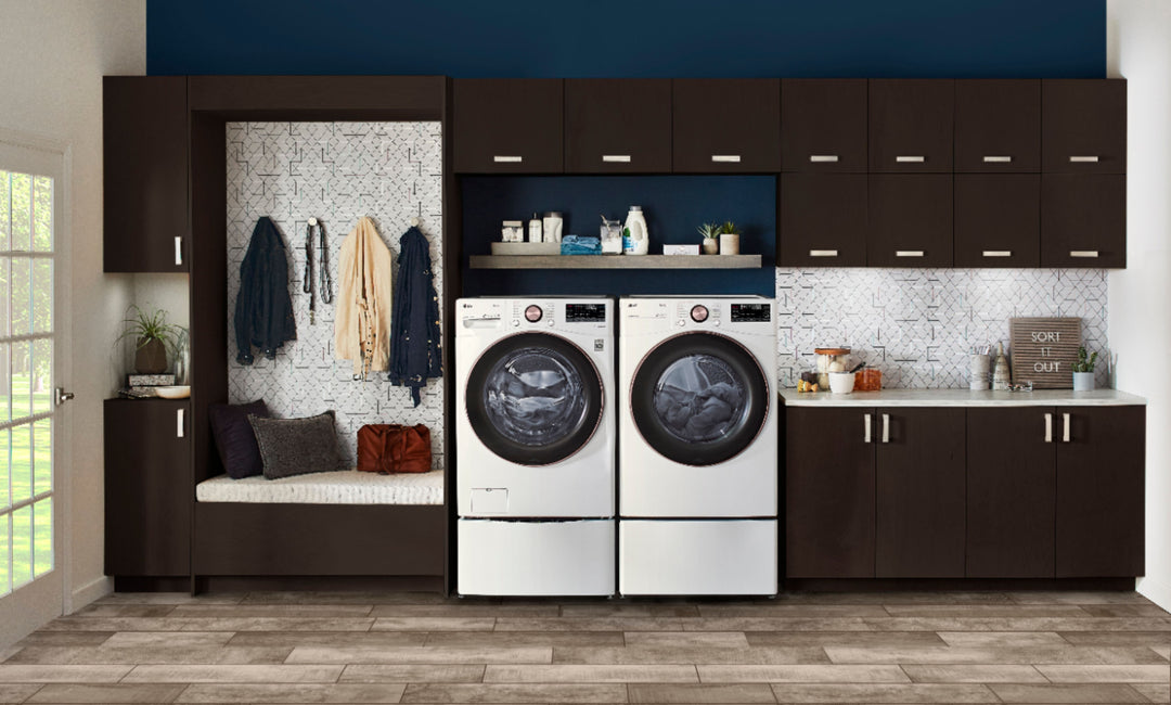 LG - 4.5 Cu. Ft. High-Efficiency Stackable Smart Front Load Washer with Steam and Built-In Intelligence - White_2