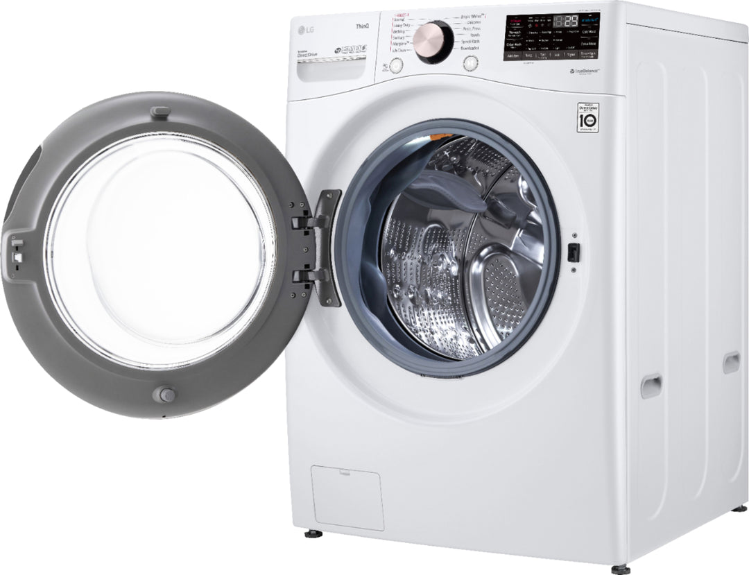 LG - 4.5 Cu. Ft. High-Efficiency Stackable Smart Front Load Washer with Steam and Built-In Intelligence - White_19