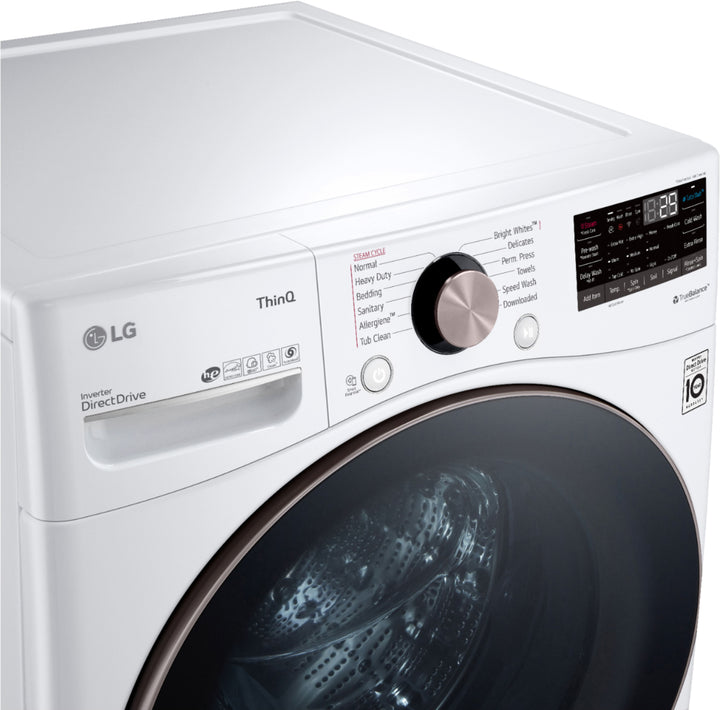 LG - 4.5 Cu. Ft. High-Efficiency Stackable Smart Front Load Washer with Steam and Built-In Intelligence - White_17