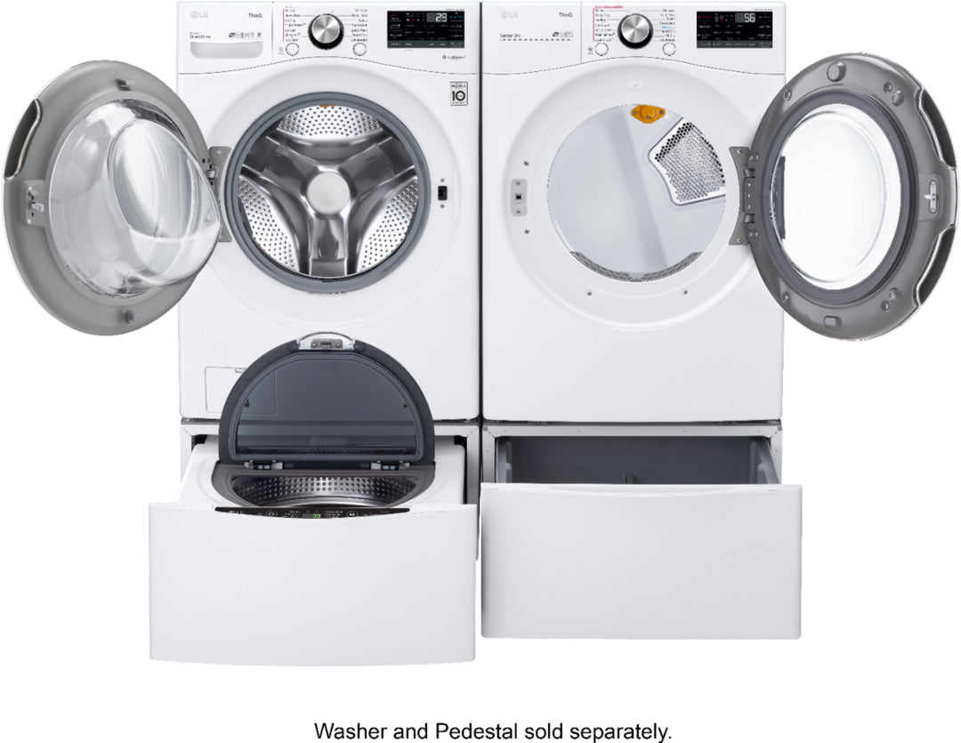 LG - 7.4 Cu. Ft. Stackable Smart Electric Dryer with Steam and Built In Intelligence - White_18