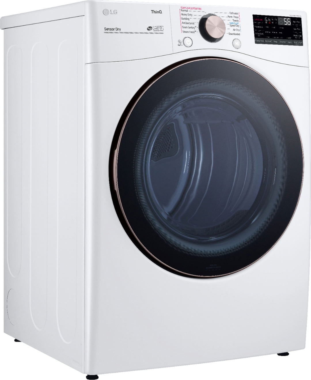 LG - 7.4 Cu. Ft. Stackable Smart Electric Dryer with Steam and Built-In Intelligence - White_1