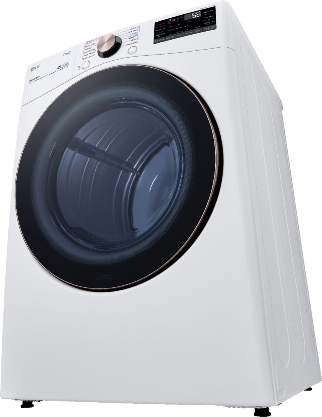 LG - 7.4 Cu. Ft. Stackable Smart Electric Dryer with Steam and Built-In Intelligence - White_5