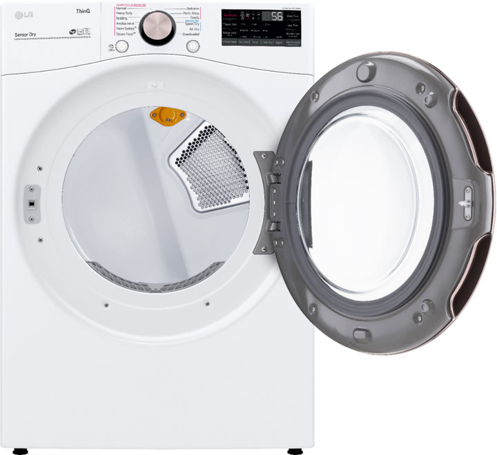 LG - 7.4 Cu. Ft. Stackable Smart Electric Dryer with Steam and Built-In Intelligence - White_6