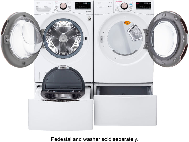 LG - 7.4 Cu. Ft. Stackable Smart Electric Dryer with Steam and Built-In Intelligence - White_4