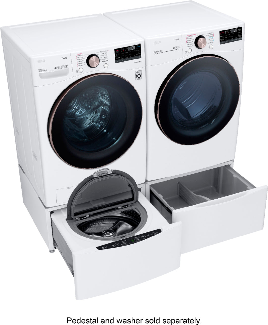 LG - 7.4 Cu. Ft. Stackable Smart Electric Dryer with Steam and Built-In Intelligence - White_15