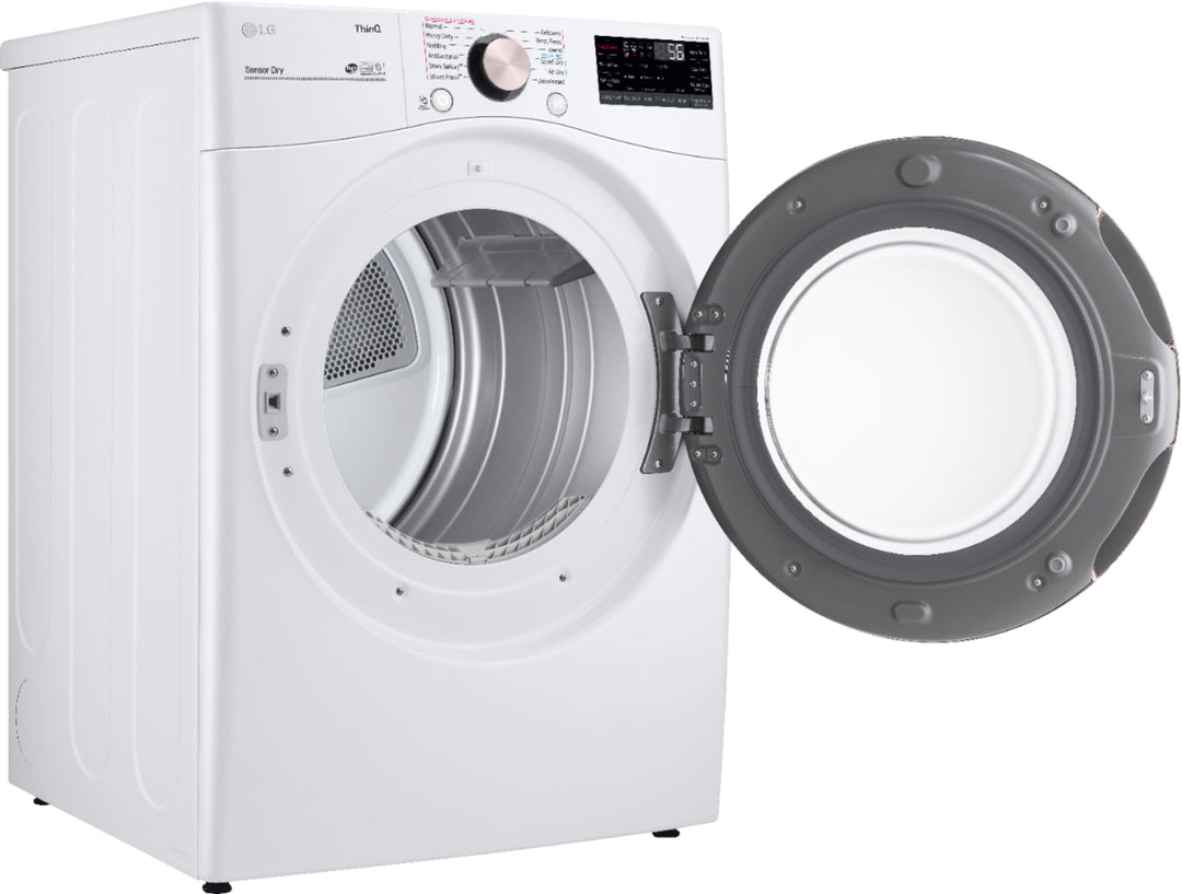LG - 7.4 Cu. Ft. Stackable Smart Electric Dryer with Steam and Built-In Intelligence - White_11