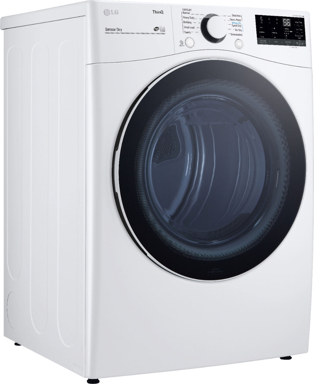 LG - 7.4 Cu. Ft. Stackable Smart Electric Dryer with Built In Intelligence - White_1