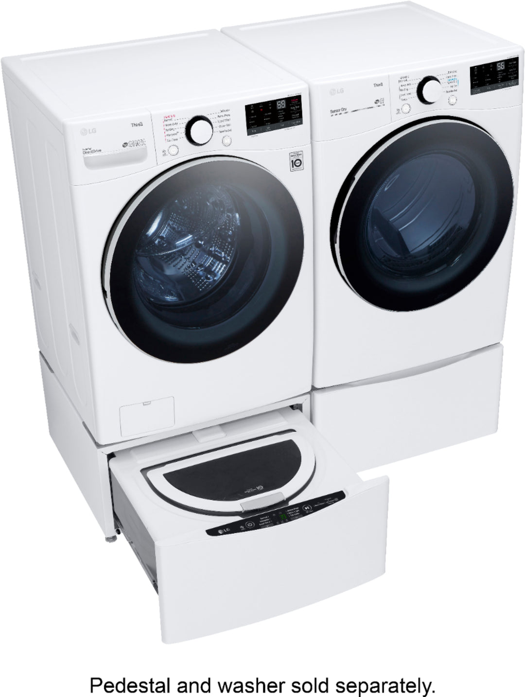 LG - 7.4 Cu. Ft. Stackable Smart Electric Dryer with Built In Intelligence - White_16