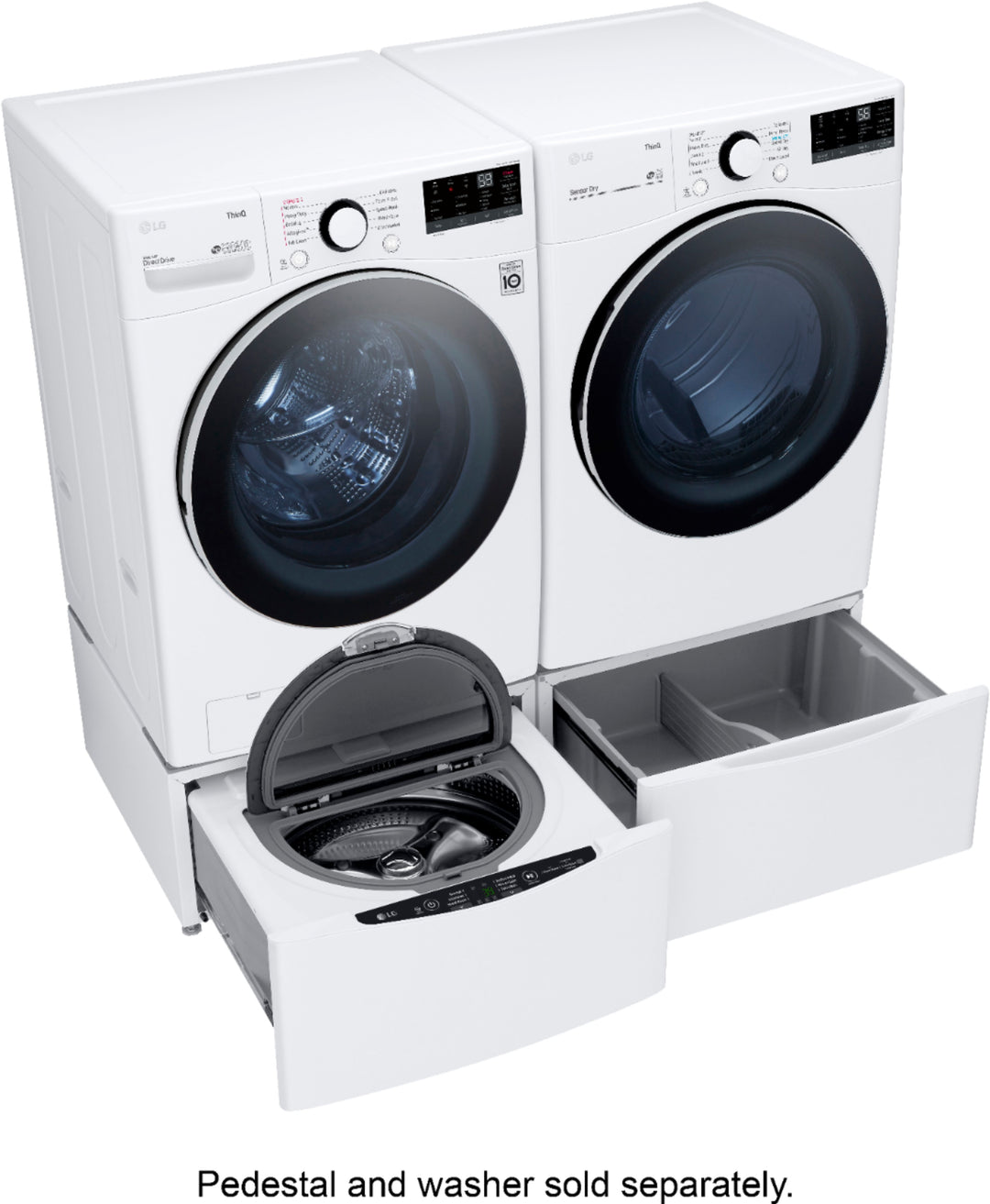 LG - 7.4 Cu. Ft. Stackable Smart Electric Dryer with Built In Intelligence - White_15
