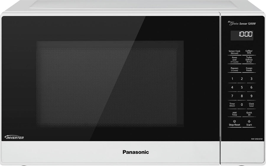 Panasonic - 1.2 Cu. Ft. 1200 Watt SN65KW Microwave with Genius Sensor Cooking - White_0