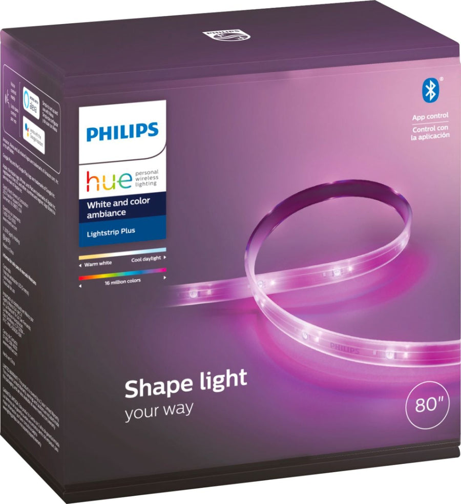 Philips - Hue White and Color Ambiance Lightstrip Plus 2m Base Kit with Bluetooth_0