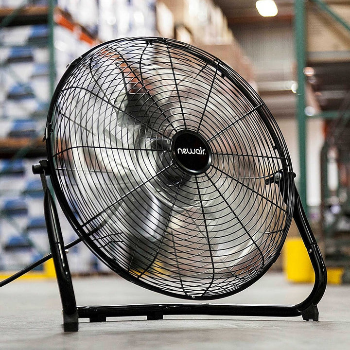 NewAir - 3000 CFM 18” High Velocity Portable Floor Fan with 3 Fan Speeds and Long-Lasting Ball Bearing Motor - Black_2