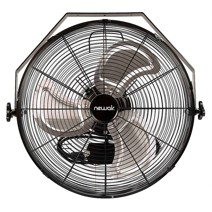 NewAir - 3000 CFM 18” High Velocity Wall Mounted Fan with Sealed Motor Housing and Ball Bearing Motor - Black_0
