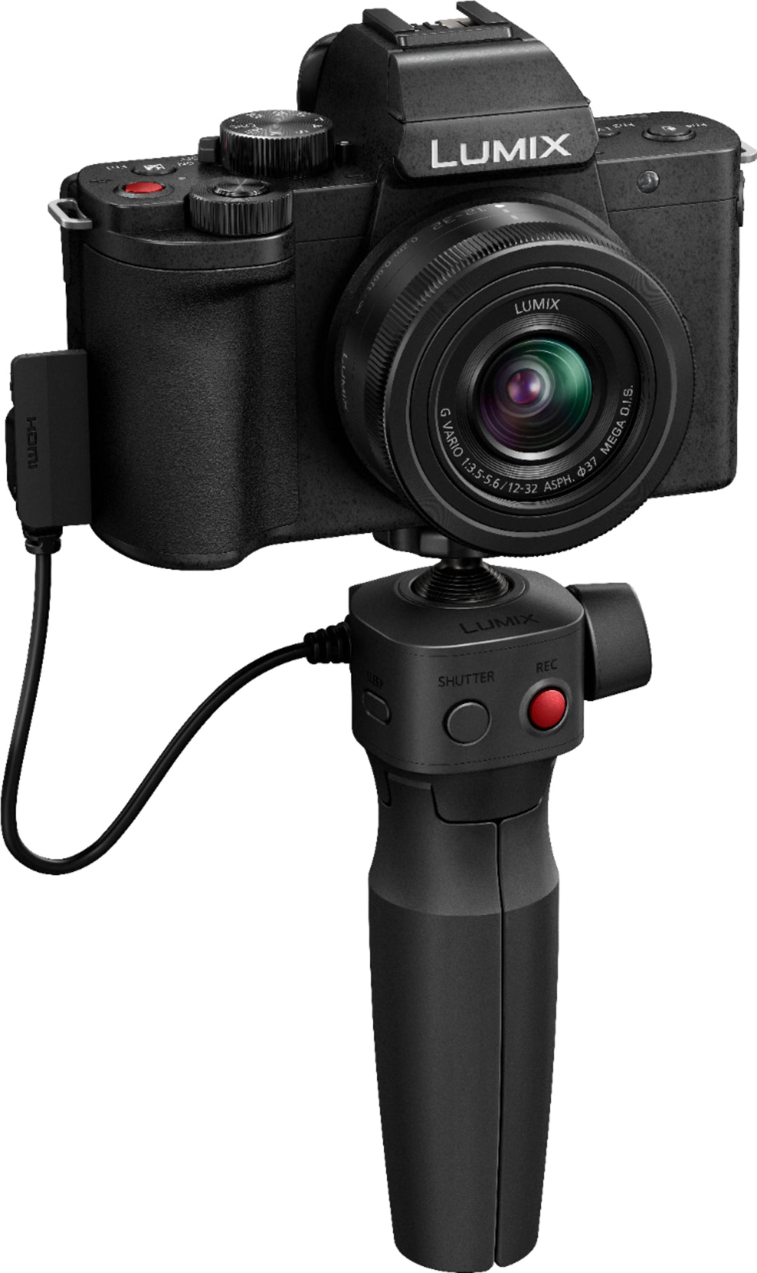 Panasonic - LUMIX G100 Mirrorless Camera for Photo, 4K Video and Vlogging, 12-32mm Lens, Tripod Grip Bundle – DC-G100VK - Black_7