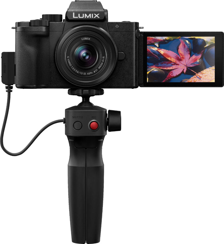 Panasonic - LUMIX G100 Mirrorless Camera for Photo, 4K Video and Vlogging, 12-32mm Lens, Tripod Grip Bundle – DC-G100VK - Black_8