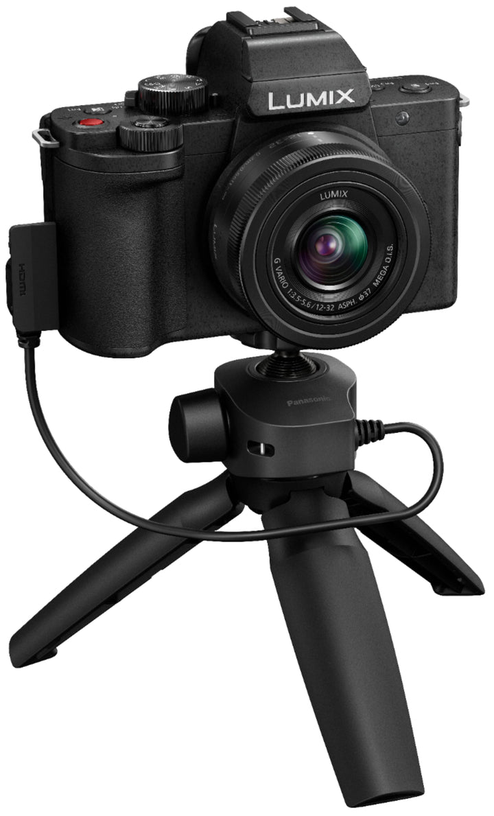 Panasonic - LUMIX G100 Mirrorless Camera for Photo, 4K Video and Vlogging, 12-32mm Lens, Tripod Grip Bundle – DC-G100VK - Black_6