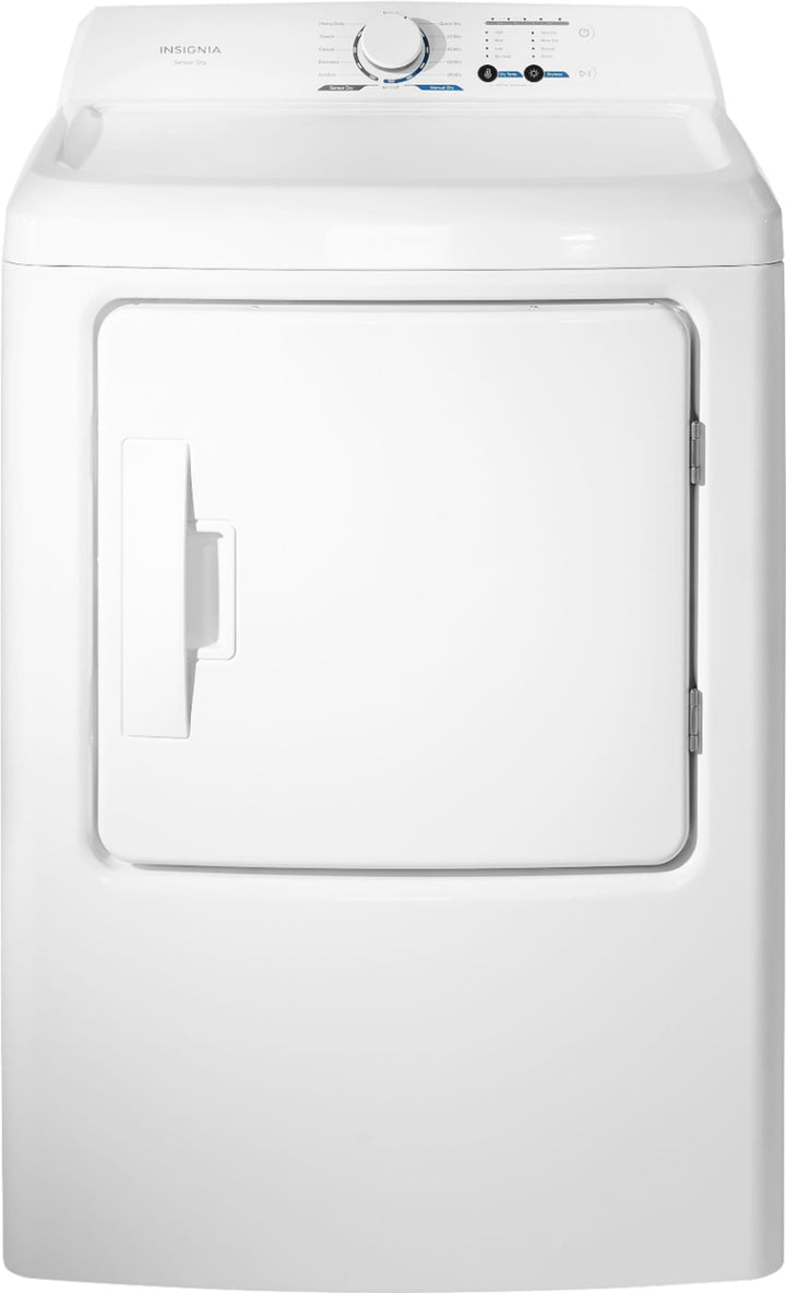 Insignia™ - 6.7 Cu. Ft. 12-Cycle Electric Dryer - White_0