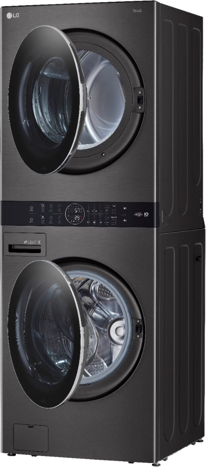 LG - 4.5 Cu. Ft. HE Smart Front Load Washer and 7.4 Cu. Ft. Electric Dryer WashTower with Steam and Built-In Intelligence - Black steel_8