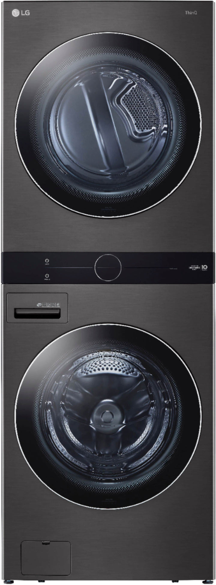LG - 4.5 Cu. Ft. HE Smart Front Load Washer and 7.4 Cu. Ft. Electric Dryer WashTower with Steam and Built-In Intelligence - Black steel_12