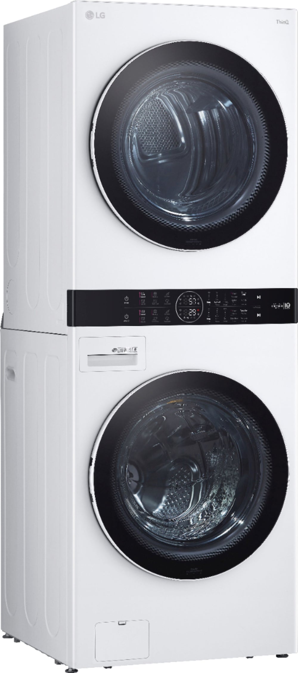 LG - 4.5 Cu. Ft. HE Smart Front Load Washer and 7.4 Cu. Ft. Gas Dryer WashTower with Steam and Built-In Intelligence - White_1