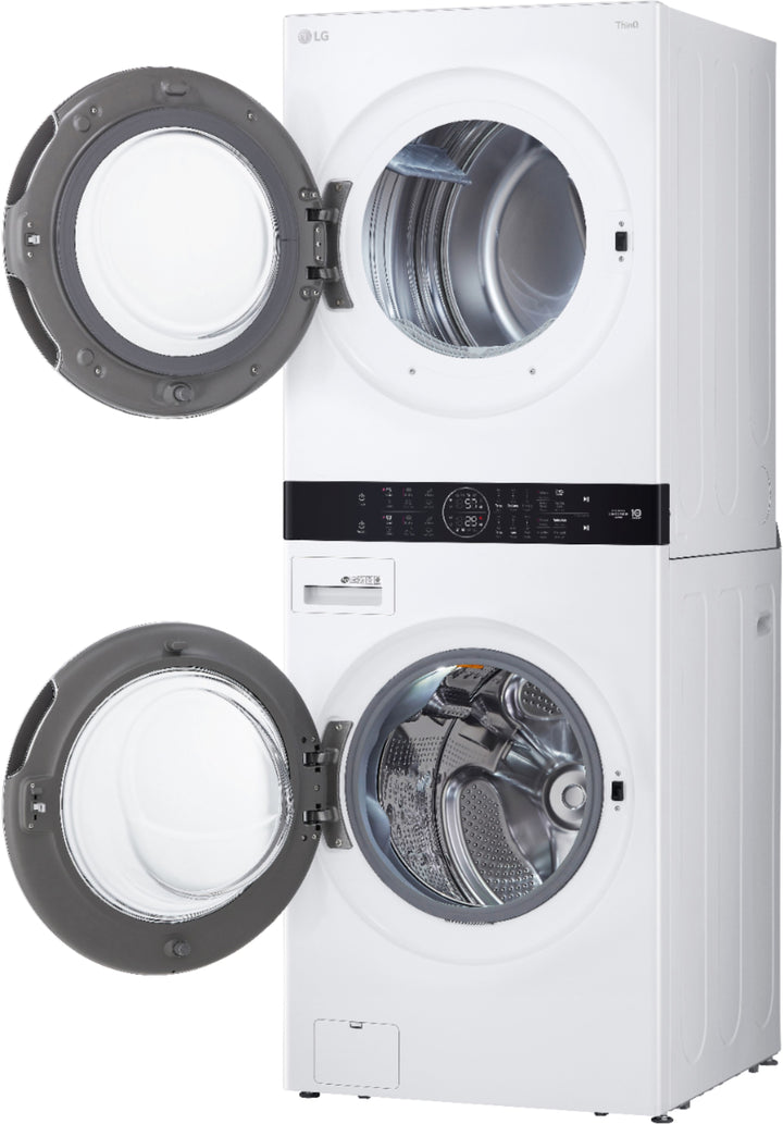 LG - 4.5 Cu. Ft. HE Smart Front Load Washer and 7.4 Cu. Ft. Gas Dryer WashTower with Steam and Built-In Intelligence - White_7