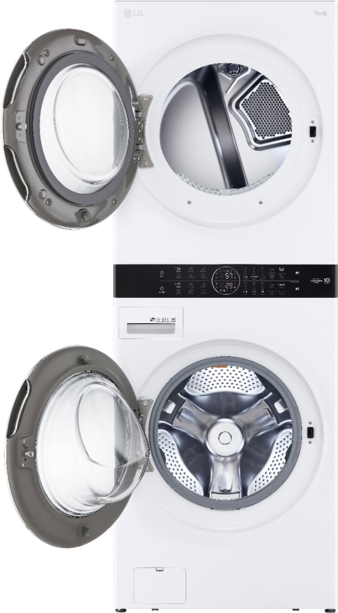 LG - 4.5 Cu. Ft. HE Smart Front Load Washer and 7.4 Cu. Ft. Gas Dryer WashTower with Steam and Built-In Intelligence - White_8