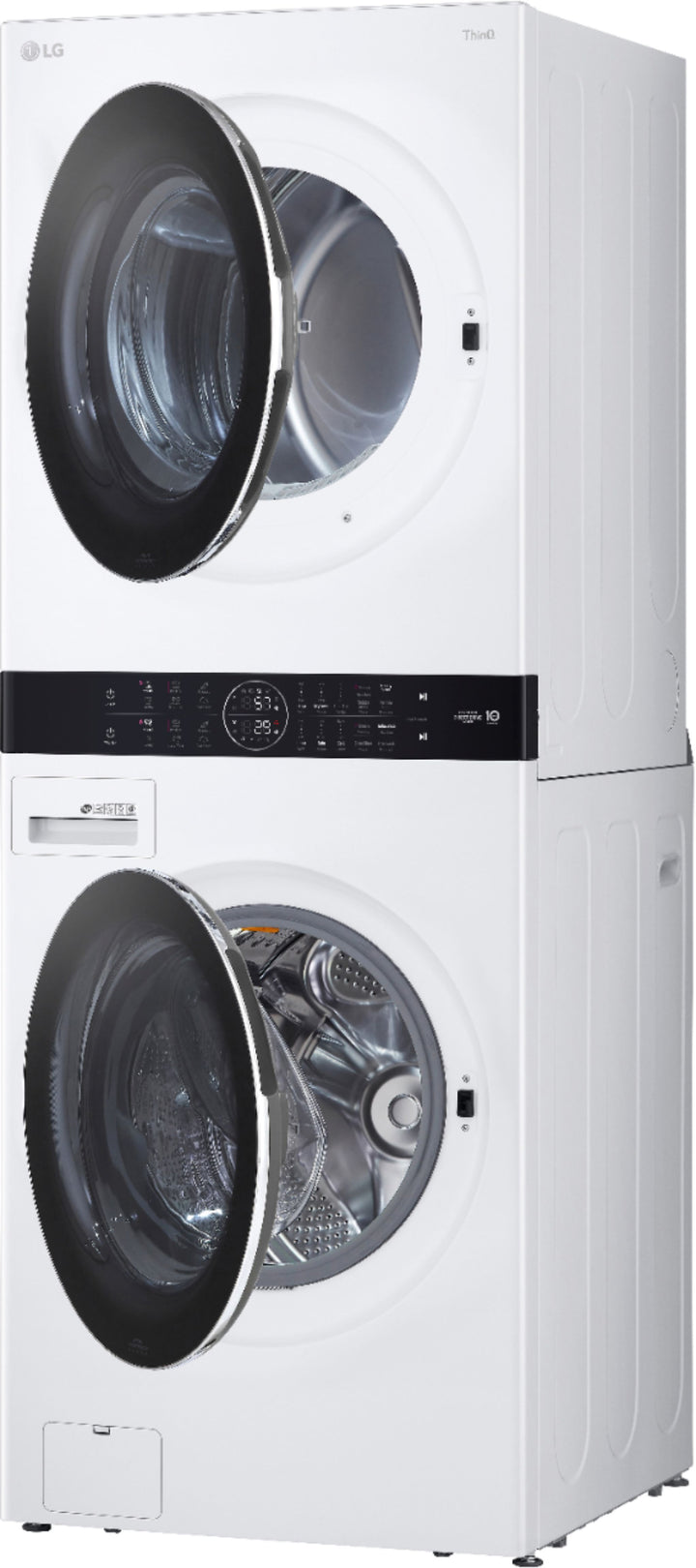 LG - 4.5 Cu. Ft. HE Smart Front Load Washer and 7.4 Cu. Ft. Gas Dryer WashTower with Steam and Built-In Intelligence - White_10