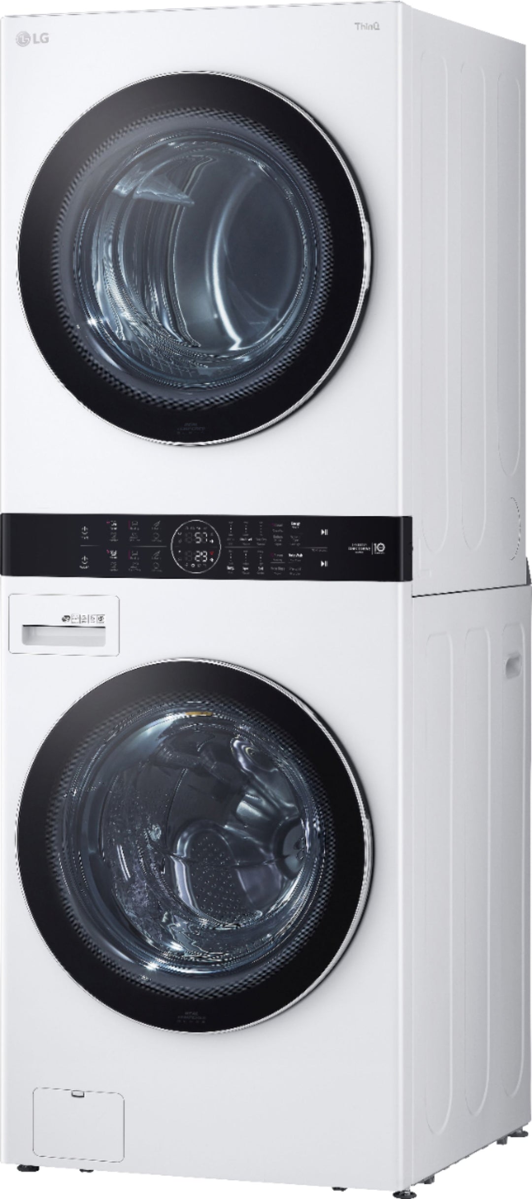 LG - 4.5 Cu. Ft. HE Smart Front Load Washer and 7.4 Cu. Ft. Gas Dryer WashTower with Steam and Built-In Intelligence - White_9
