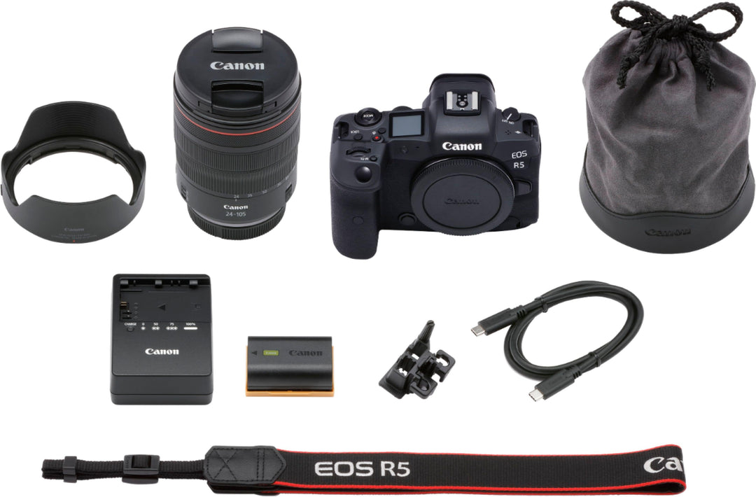 Canon - EOS R5 Mirrorless Camera with RF 24-105mm f/4L IS USM Lens - Black_5