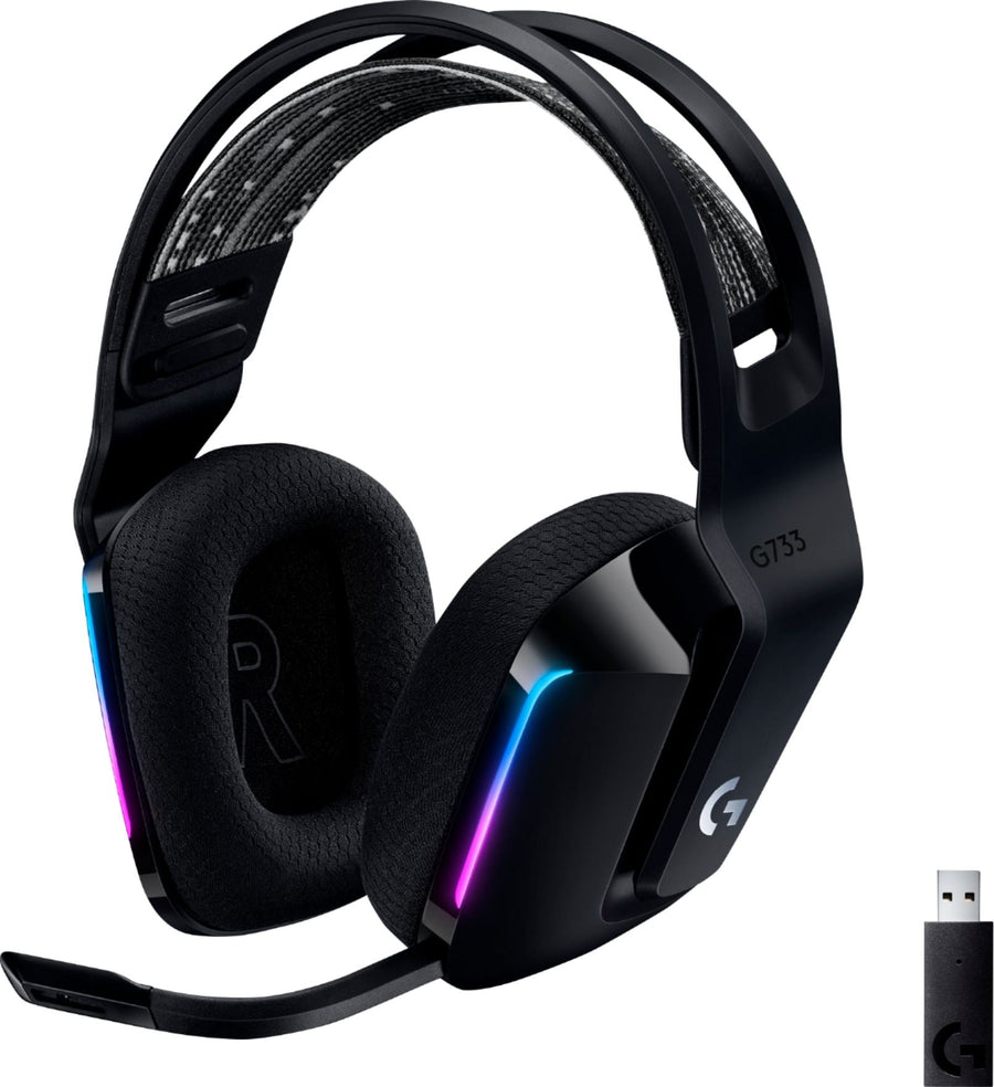 Logitech - G733 LIGHTSPEED Wireless DTS Headphone:X v2.0 Over-the-Ear Gaming Headset for PC and PlayStation - Black_0