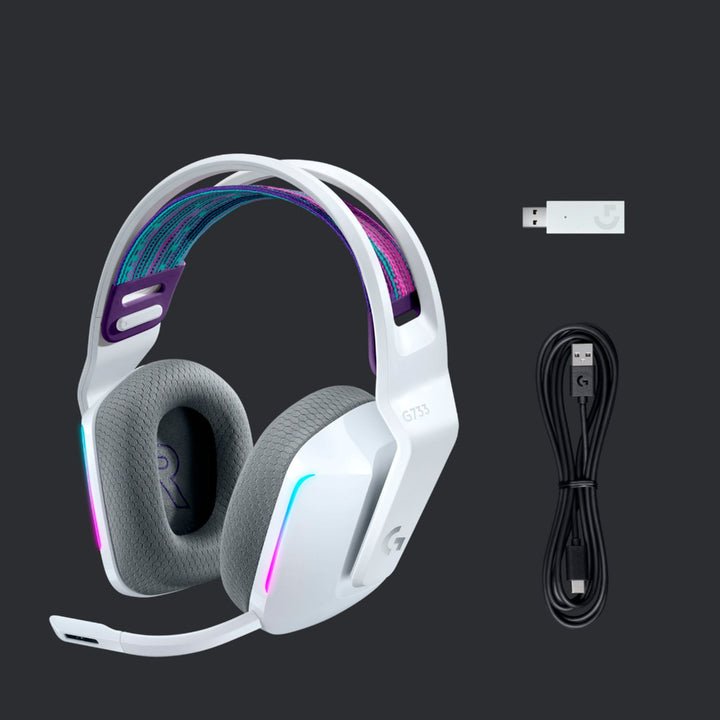 Logitech - G733 LIGHTSPEED Wireless DTS Headphone:X v2.0 Over-the-Ear Gaming Headset for PC and PlayStation - White_6