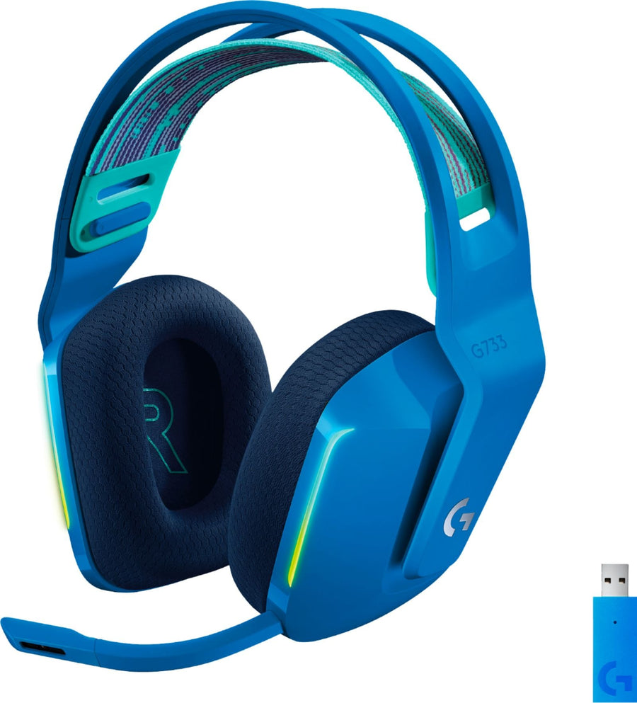 Logitech - G733 LIGHTSPEED Wireless DTS Headphone:X v2.0 Over-the-Ear Gaming Headset for PC and PlayStation - Blue_0