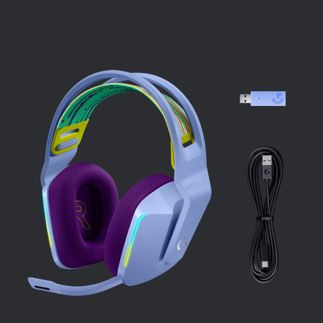 Logitech - G733 LIGHTSPEED Wireless DTS Headphone:X v2.0 Over-the-Ear Gaming Headset for PC and PlayStation - Lilac_5