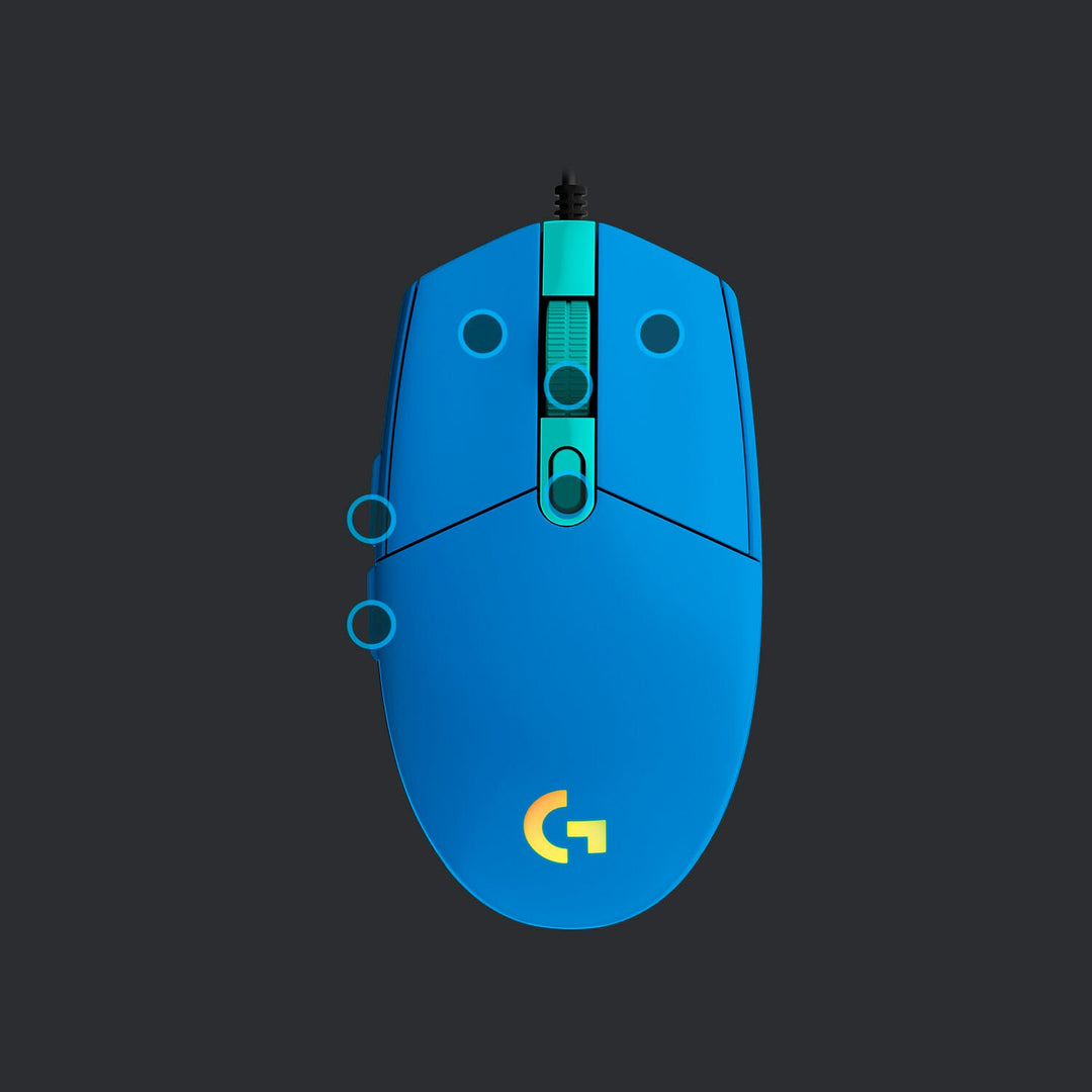 Logitech - G203 LIGHTSYNC Wired Optical Gaming Mouse with 8,000 DPI sensor - Blue_6