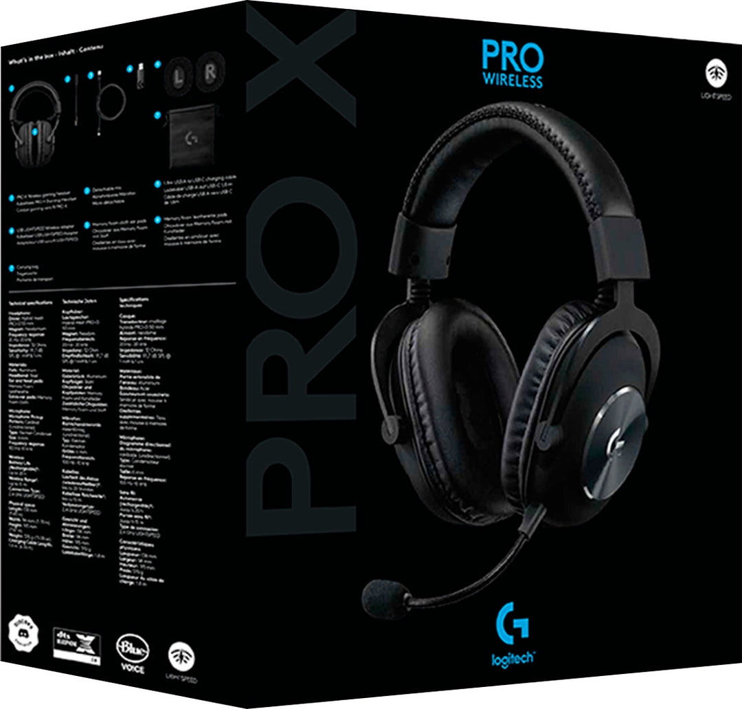 Logitech - G PRO X Wireless DTS Headphone:X 2.0 Over-the-Ear Gaming Headset for Windows with Blue VO!CE Mic Filter Tech - Black_3
