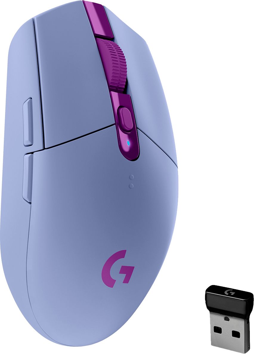 Logitech - G305 LIGHTSPEED Wireless Optical 6 Programmable Button Gaming Mouse with 12,000 DPI HERO Sensor - Lilac_0