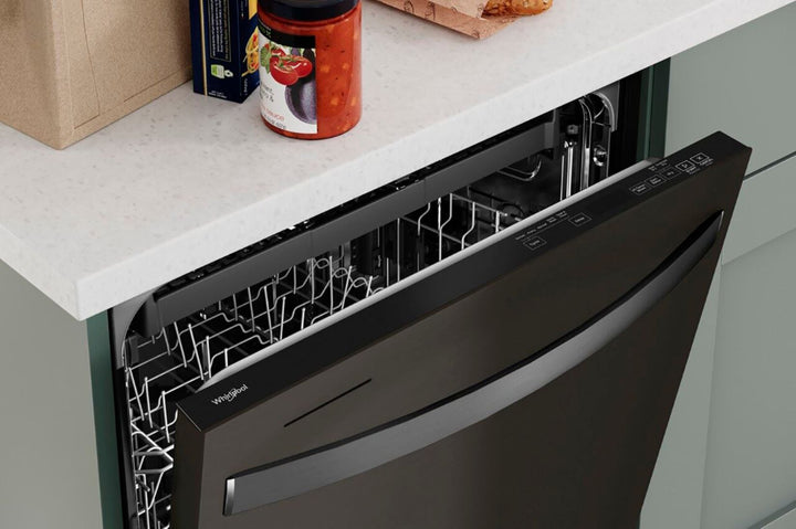 Whirlpool - 24" Top Control Built-In Dishwasher with Stainless Steel Tub, Large Capacity, 3rd Rack, 47 dBA - Black stainless steel_3