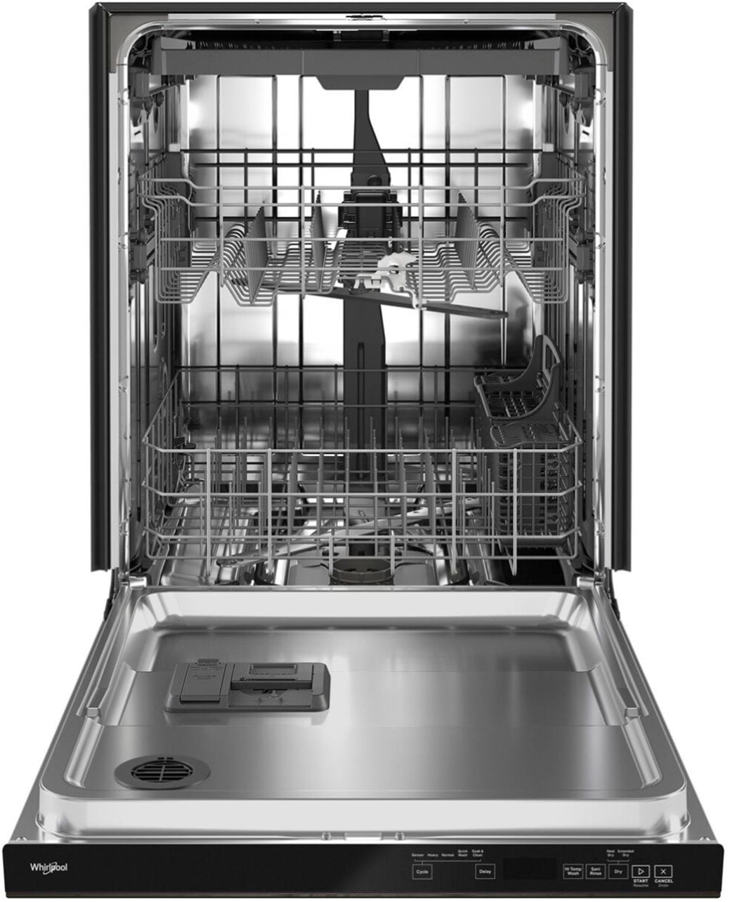 Whirlpool - 24" Top Control Built-In Dishwasher with Stainless Steel Tub, Large Capacity, 3rd Rack, 47 dBA - Stainless steel_12