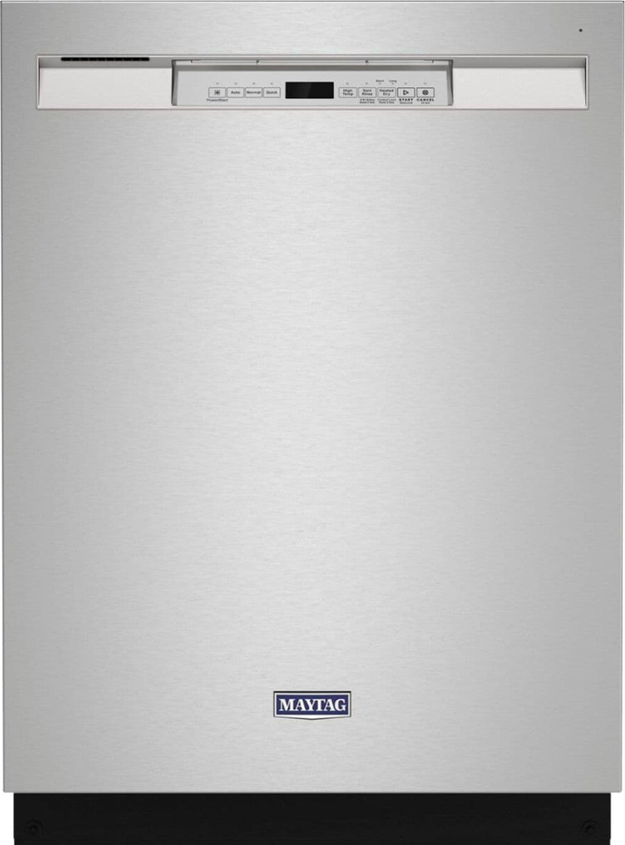 Maytag - 24" Front Control Built-In Dishwasher with Stainless Steel Tub, Dual Power Filtration, 50 dBA - Stainless steel_0