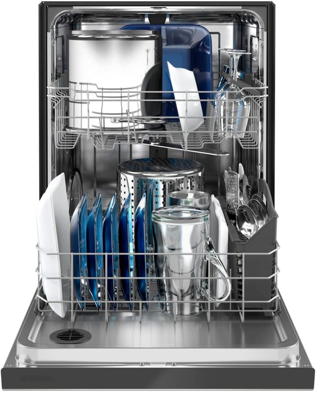 Maytag - 24" Front Control Built-In Dishwasher with Stainless Steel Tub, Dual Power Filtration, 50 dBA - Stainless steel_17
