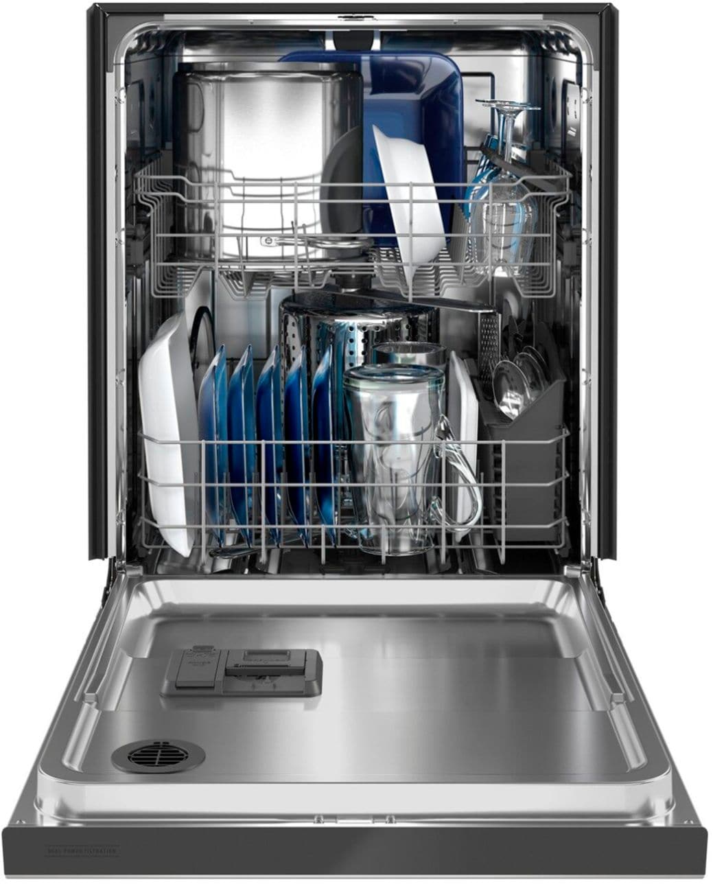 Maytag - 24" Front Control Built-In Dishwasher with Stainless Steel Tub, Dual Power Filtration, 50 dBA - Stainless steel_18