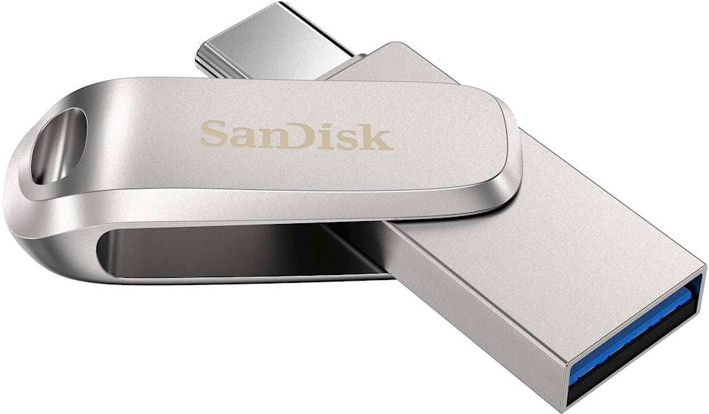SanDisk - Ultra Dual Drive Luxe 1TB USB 3.1, USB Type-C Flash Drive - Silver_8