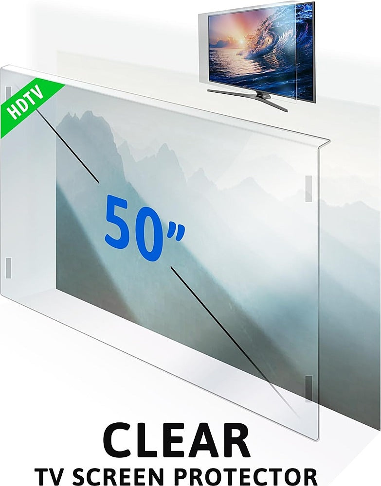 SaharaCase - ZeroDamage 50" TV Screen Protector - Clear_1