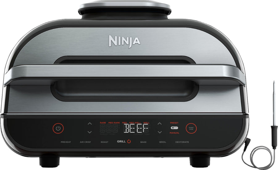 Ninja Foodi Smart XL 6-in-1 Indoor Grill with 4-qt Air Fryer, Roast, Bake, Broil, & Dehydrate - Black_0