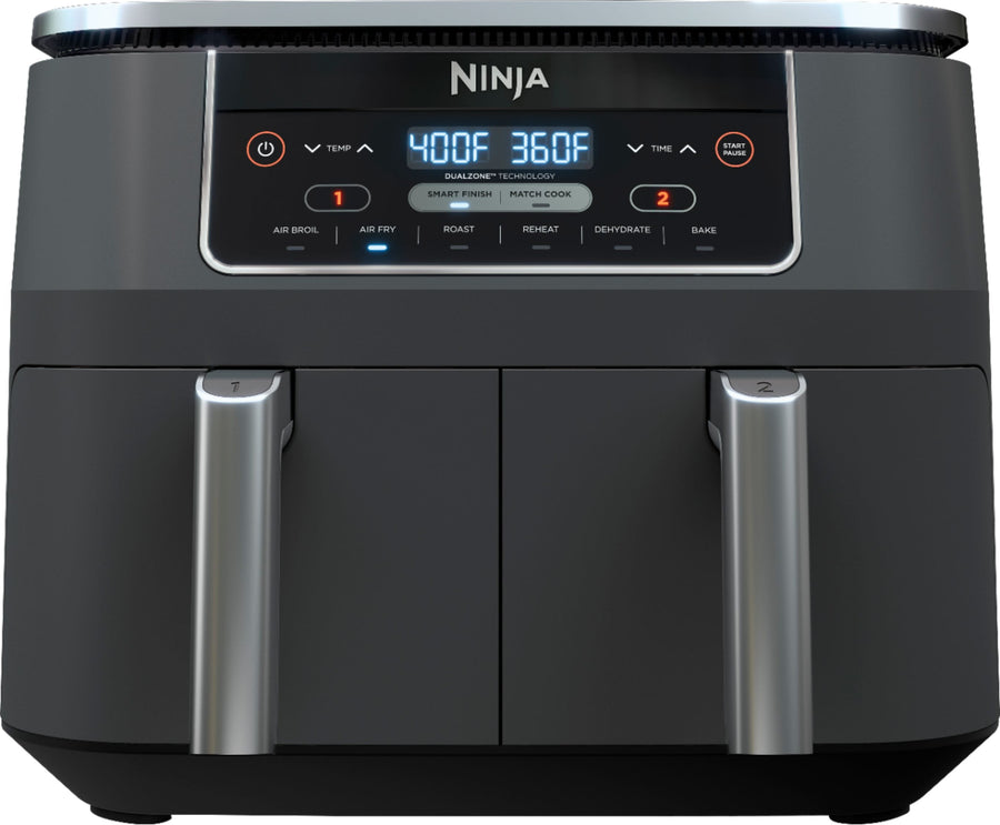 Ninja - Foodi 6-in-1 8-qt. 2-Basket Air Fryer with DualZone Technology - Dark Grey_0