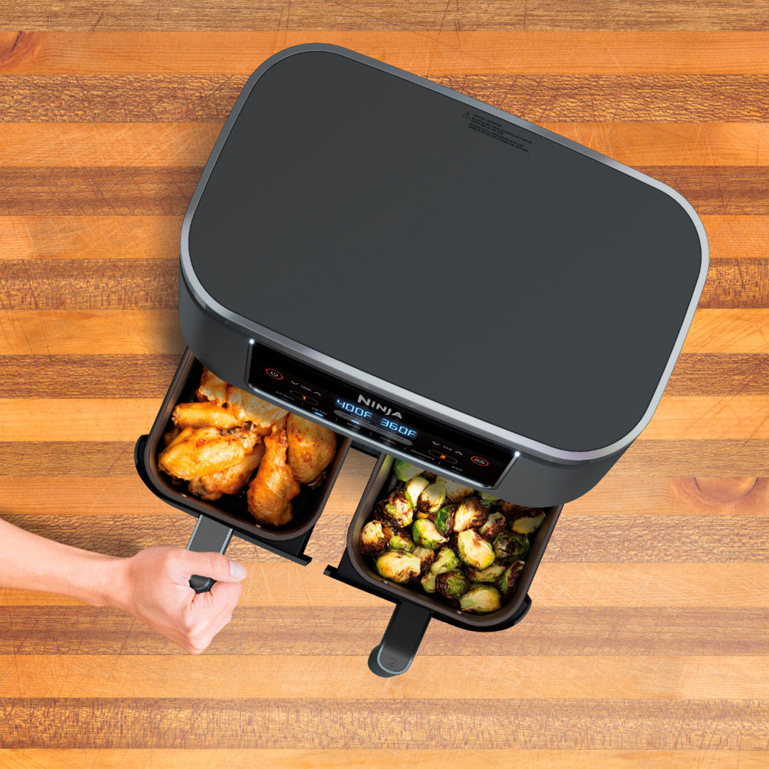 Ninja - Foodi 6-in-1 8-qt. 2-Basket Air Fryer with DualZone Technology - Dark Grey_5