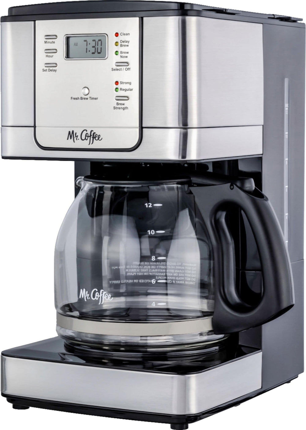 Mr. Coffee - 12-Cup Coffee Maker with Strong Brew Selector - Stainless Steel_1